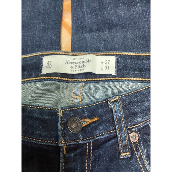 Ladies Abercrombie & Fitch Jeans Size 4S  W27" x 31" Standard 5 pocket Straight - Picture 5 of 6